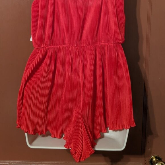 NWT!! RED VINTAGE VTG MISS ELAINE PLEATED TEDDY/ROMPER/BODYSUIT-MED-CLEARANCE!! - Picture 7 of 13